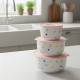 Metal Tupperware Set - 3 Pcs	